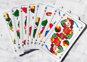 Alle Herren (Ober und Unter) als Si beim Schafkopfen auf der Hand. Eine Anleitung zum Schafkopfen