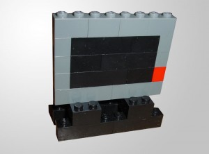 lego-fernseher Ein einfacher Flachbildschrim-Fernseher aus Lego